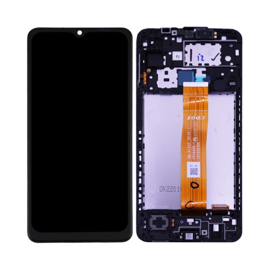 Touch+Display+Frame Samsung Galaxy A12/A125 Service Pack Black Touch+Display+Frame Samsung Galaxy A12/A125 Service Pack Black